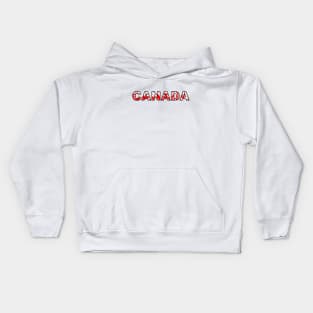 RED And White Canada Day Kids Hoodie